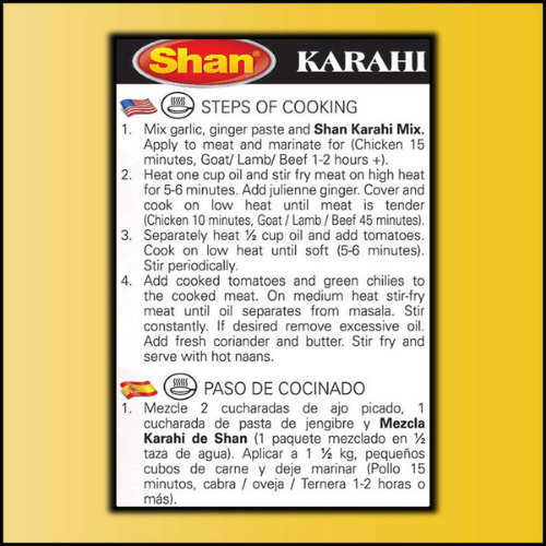 Shan Seasonings and Recipe Mix Karahi  |BB:23.MAY.2027