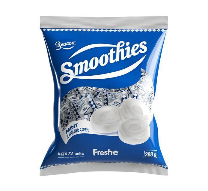 Smoothies Mint Flavoured Candy Chews Bulk Pack | 72-Piece Tub - Soft Creamy Sweet Mentha Mint Candies for Pocket Mouth Freshening | South Africa | India Bazaar