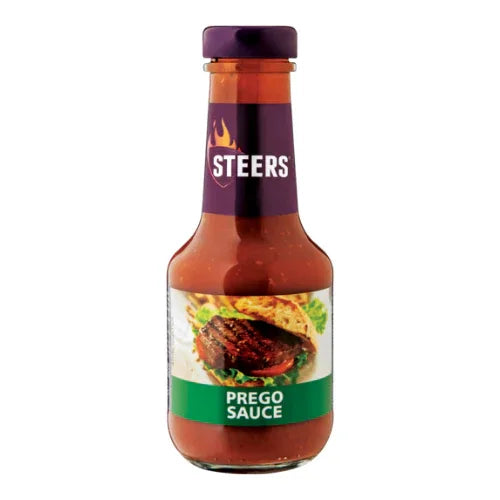 Steers Prego Sauce (Spicy Garlic Steak Marinade) | 375ml - Robust Savoury Basting Glaze for Authentic Portuguese-Style Flame Grilled Beef or Chicken | South Africa | India Bazaar