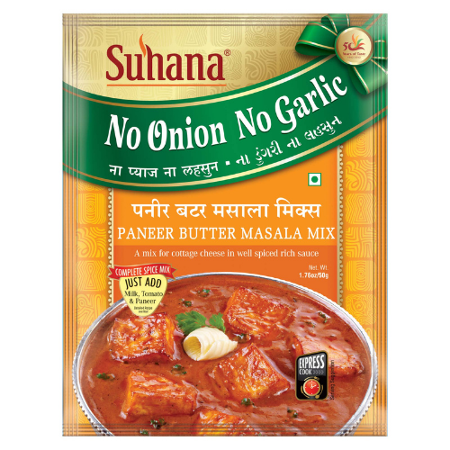Suhana No Onion No Garlic Paneer Butter Masala Mix - 3 Pack | BB: May24