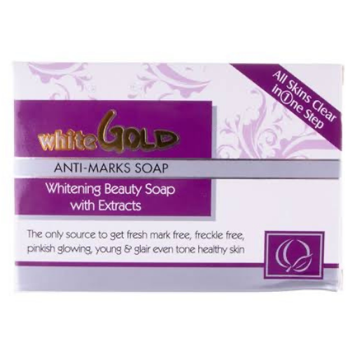 White Gold Anti Marks Whitening Beauty Soap with Extracts